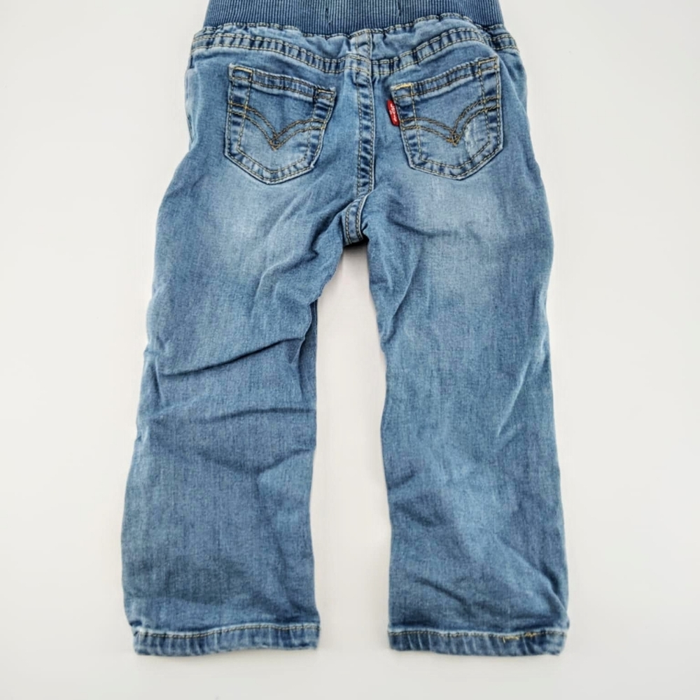 Kids Blue Levis Skinny Distressed Jeans - Picture 7 of 14